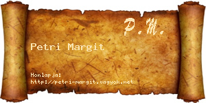 Petri Margit névjegykártya